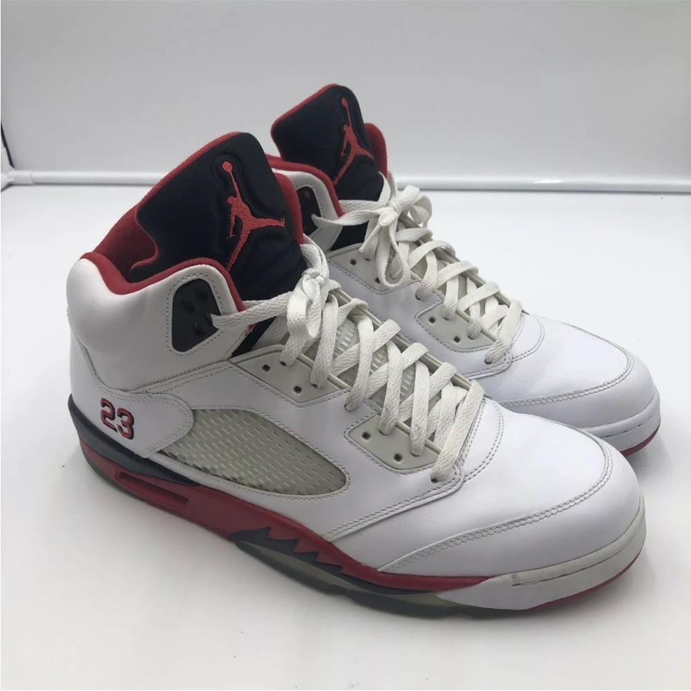 Air Jordan 5 Retro Fire Red Black Tongue 2013 Size 10.5 136027-120